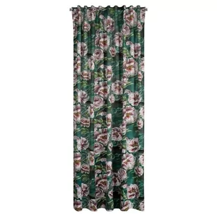 Zasłona 140 x 270 Dekoracyjna Velvet Palmera Ziel - Zasłony - miniaturka - grafika 1