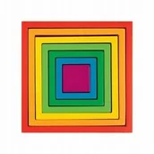Zabawki sensoryczne - Playtive Wooden Rainbow Montessori (drewniana tęcza – czworokąty) - miniaturka - grafika 1