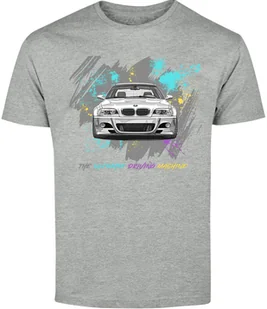 T-SHIRT MĘSKI BMW M3 E46 M POWER MOTORYZACYJNA KOSZULKA SZARA R-XXL A272 - Koszulki męskie - miniaturka - grafika 1