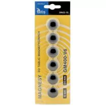 Tetis Magnesy 20mm blister 6szt czarne GM400 GM400-V6 - Akcesoria do tablic - miniaturka - grafika 1