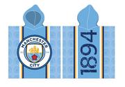 Okrycia kąpielowe dla dzieci - Poncho dla dzieci 60x120 Manchester City Herb 1701 - miniaturka - grafika 1