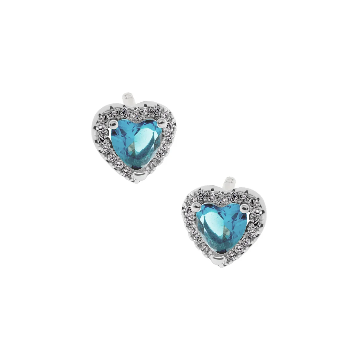 Srebrne 925 kolczyki Promise Blue