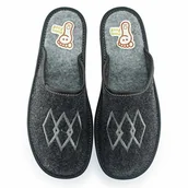 Kapcie męskie - NOWO, Pantofle męskie, Kapcie w haft w romby, rozmiar 45 - miniaturka - grafika 1