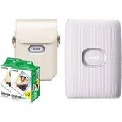 Drukarki - Drukarka do zdjęć Fujifilm Instax mini Link 2 Zestaw.Wkłady + ETUI Biała - miniaturka - grafika 1