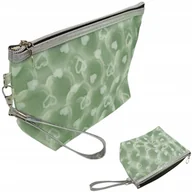 Kosmetyczki, organizery i kuferki - KOSMETYCZKA SASZETKA DAMSKA TOREBKA KOPERTÓWKA Z PASKIEM ZAMYKANA NA ZAMEK - miniaturka - grafika 1