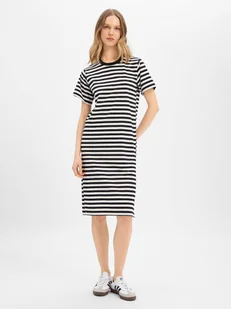 Noisy May Damska sukienka dresowa - Ember Kobiety Bawełna czarny|biały w paski, S - Sukienki Noisy May Damska sukienka dresowa - Ember Kobiety Bawełna czarny|biały w paski, S - Sukienki - miniaturka - grafika 1