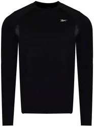 REEBOK - BLUZKA Z DŁUGIM RĘKAWEM RUNNING SPEEDWICK LS TEE HG6734 czarna - Koszulki męskie - miniaturka - grafika 1