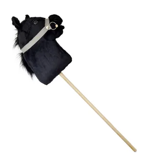 Głowa konia na kiju, czarna - Maskotki i pluszaki - miniaturka - grafika 1