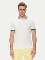 Koszulki męskie - Tommy Hilfiger Polo MW0MW33140 Biały Regular Fit - miniaturka - grafika 1