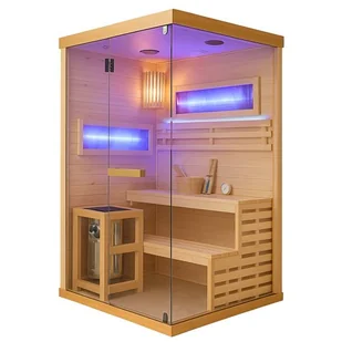 Sauna fińska 2 osobowa wysokotemperaturowa 3,5KW Harvia 120x120 cm Lark1-WD - Sauny - miniaturka - grafika 1