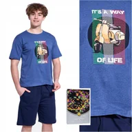 Piżamy damskie - Piżama młodzieżowa chłopięca Cornette 500/49 Scooter 188/L - miniaturka - grafika 1