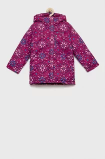 Kurtki i płaszcze dla dziewczynek - Columbia kurtka przeciwdeszczowa dziecięca kolor różowy - grafika 1