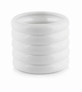 Ceramiczna osłonka na doniczkę Cylinder Biała 15Cm - Donice - miniaturka - grafika 1