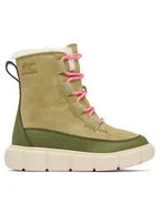 Buty dla dziewczynek - Sorel Śniegowce Explorer™III Lace Wp 2088512327 Zielony - miniaturka - grafika 1