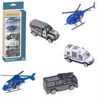 Samoloty i helikoptery - POJAZDÓW ZESTAW POLICYJNYCH 3 WOZY I 2 HELIKOPTERY - miniaturka - grafika 1