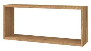 Półka wisząca dębowa olejowana prostokąt CUBE na ścianę LOFT H30 S35-100 cm - Półki do salonu - miniaturka - grafika 1