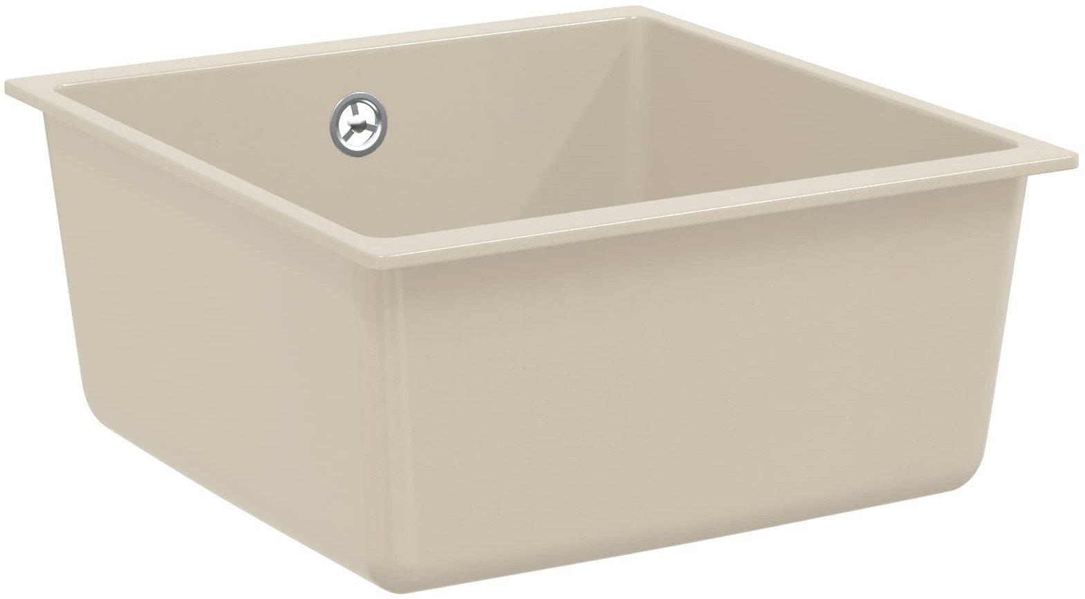 vidaXL Zlew Beżowy 430 x 460 mm 80% Kwarc i 20% Żywica