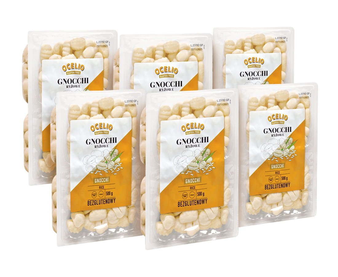 Ocelio Bezglutenowe Gnocchi Ryżowe 500 g (ZESTAW 6 szt.)