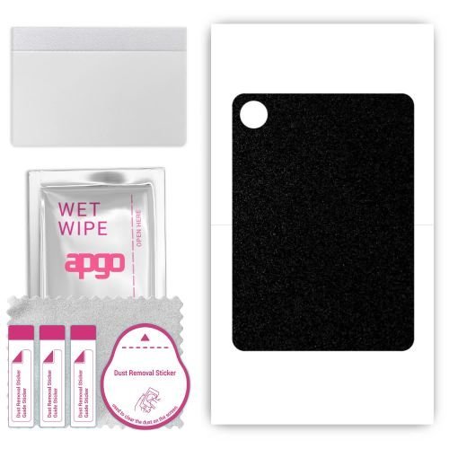 folia naklejka skórka strukturalna na TYŁ do Vivo Pad2 - Czarny Pastel Matowy Chropowaty Baranek - apgo SKINS