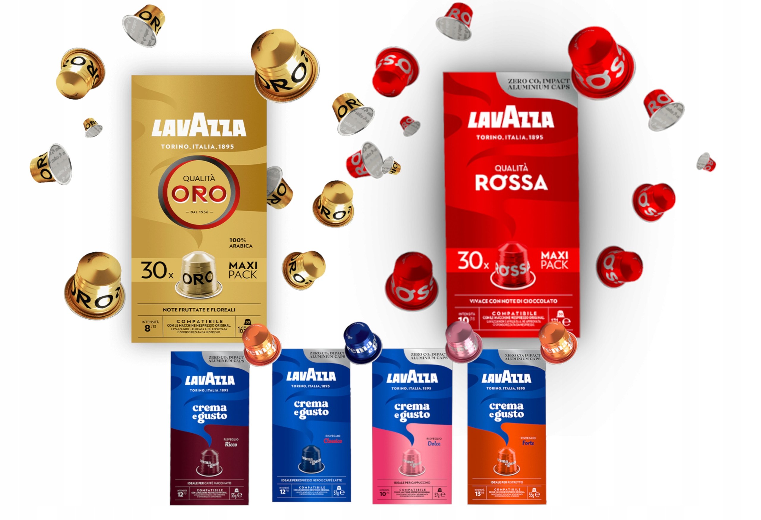 Kapsułki z kawą do ekspresów Nespresso marki Lavazza Espresso Mix Top