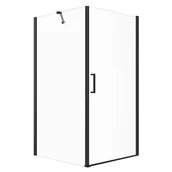 Kabiny prysznicowe - Kabina prysznicowa CEDRUS kwadratowa 100x100cm czarna SEVANTE - miniaturka - grafika 1
