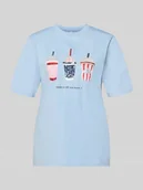 Koszulki i topy damskie - T-shirt z czystej bawełny organicznej o kroju regular fit model 'BURST' - miniaturka - grafika 1