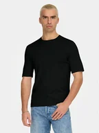 Koszulki męskie - Only & Sons T-Shirt Wyler 22022928 Czarny Regular Fit - miniaturka - grafika 1