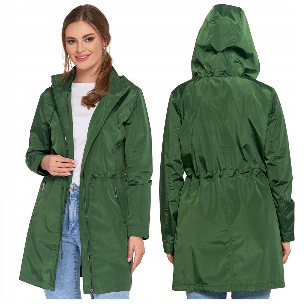 KURTKA DAMSKA PARKA Kurtka Przejściowa z Kapturem Płaszcz MORAJ r. S