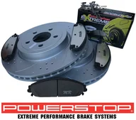 Tarcze hamulcowe - Przednie klocki EXTREME Z26 + WIERCONE NACINANE tarcze hamulcowe 345mm POWERSTOP XL Chrysler 300C - miniaturka - grafika 1