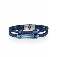 Bransolety męskie - Biżuteria Daniel Klein skórzana bransoletka męska DKJ.4.2138-2 - miniaturka - grafika 1