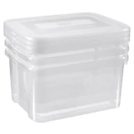 Pudła i pojemniki do przechowywania - Curver Zestaw pojemników do przechowywania Handy, 3x25L, przezroczysty - miniaturka - grafika 1