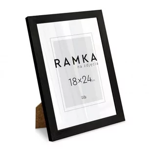 Ramka na zdjęcia 18x24 cm z podpórką Czarna - Ramki na zdjęcia - miniaturka - grafika 1