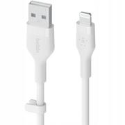 Kable USB - Belkin USB-A Lightning Silicone 1m White - miniaturka - grafika 1