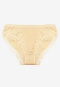 Majtki damskie - Jasnobeżowe Koronkowe Majtki Figi Seelman - miniaturka - grafika 1