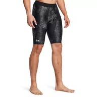 Spodnie sportowe męskie - Męskie legginsy krótkie treningowe Under Armour UA Hg Isochill Prtd Lg Sts - czarne - UNDER ARMOUR - miniaturka - grafika 1