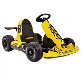 Import SUPER-TOYS SZYBKI GOKART FANCY NA AKUMULATOR 12V REGULOWANA ROZSUWANA RAMA SUPER ZABAWABDQ-8 BDQ-8-ŻÓŁTY - Pojazdy elektryczne dla dzieci - miniaturka - grafika 1
