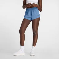 Spodnie sportowe damskie - Spodenki damskie New Balance WS41286ELE niebieskie - miniaturka - grafika 1