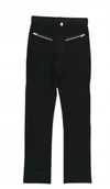 Spodnie damskie - Diesel Czarne Spodnie Materiałowe z Zamkami i Proste 158 K_a - miniaturka - grafika 1
