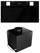Okapy kuchenne - Okap szafkowy GLOBALO Spineiro 60.1 Black + Turbina TW 2.1 - miniaturka - grafika 1