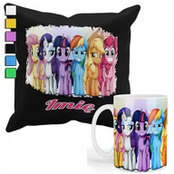 Gadżety dla niej i dla niego - ZESTAW KUBEK + PODUSZKA Z POSZEWKĄ- PREZENT DLA FANA MY LITLLE PONY + IMIĘ - miniaturka - grafika 1