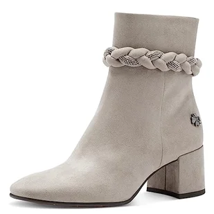 Marco Tozzi Damskie 2-85307-41 botki na obcasie, taupe, 38 EU, szarobrązowy, 38 EU - Botki damskie - miniaturka - grafika 1