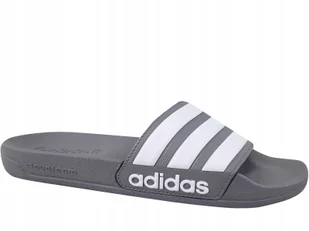 Adidas Adilette Shower Klapki Plażowe Basen Szare - Klapki i japonki damskie - miniaturka - grafika 1