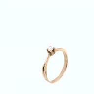 Pierścionki - Pierścionek Au 585 z brylantem 0.17ct - miniaturka - grafika 1