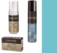 Środki do obuwia i ubrań - Zestaw do renowacji zamszu i nubuku pianka, gumka, nano ravvivant coccine błękitny 371 - miniaturka - grafika 1