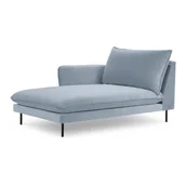 Szezlongi - Jasnoniebieski aksamitny szezlong (lewostronny) Vienna – Cosmopolitan Design - miniaturka - grafika 1
