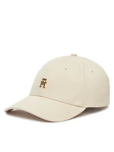 Tommy Hilfiger Czapka z daszkiem Elevated Chic AW0AW17631 Beżowy - Czapki damskie - miniaturka - grafika 1