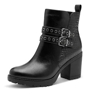 Marco Tozzi Damskie 2-25409-45 modne kozaki, czarne, 42 EU, czarny, 42 EU - Kozaki damskie - miniaturka - grafika 1