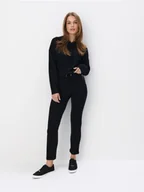 Spodnie damskie - Mohito - Dzianinowe spodnie - czarny - miniaturka - grafika 1