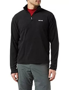 Regatta Thompson męski sweter z polaru z krótkim zamkiem błyskawicznym, niemechacący się (na powierzchni nie tworzą się kulki), czarny, S RMA021 80050 - Kurtki męskie - miniaturka - grafika 1