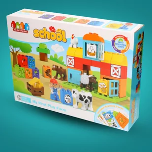 Klocki Farma 51el + Zwierzątka - Klocki - miniaturka - grafika 1